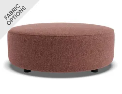 Lune Round Low Ottoman 80cm Berry Product