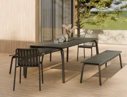 Roku Diningtable 240 Bench Charcoal Residential