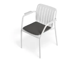 Roku Armchair White Charcoalpad