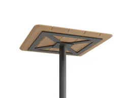 Roku Teakbartable 65x65 Charcoal