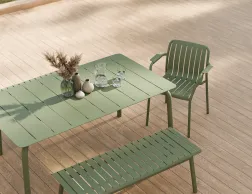 Roku Diningtable 160 Bench Green Residential
