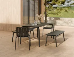 Roku Diningtable 160 Bench Charcoal Residential