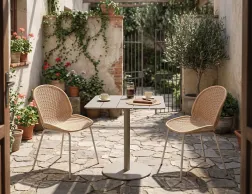 Table And Chairs In Courtyard