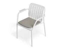 Roku Armchair White Lightgreypad
