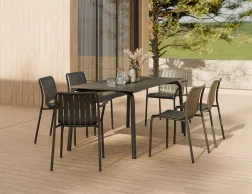 Roku Diningtable 160 Chair Charcoal Residential