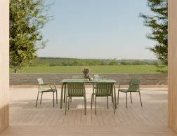 Roku Diningtable 160 Chair Green Residential