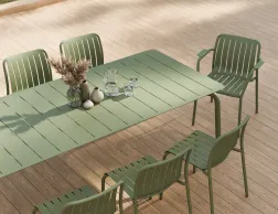 Roku Diningtable 240 Chair Green Residential