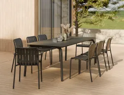 Roku Diningtable 240 Chair Charcoal Residential