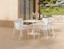 Roku Diningtable 90 Chair White Residential