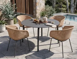 Round Aluminum Outdoor Dining Table