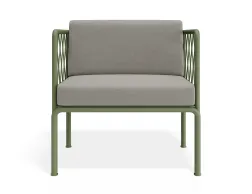 P 4v2 Seville Loungechair Greenframe Lightgreycushion