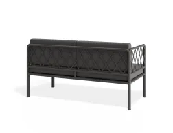 Sevillev2 2seater Charcoalframe Darkgreycushion