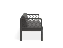 Sevillev2 2seater Charcoalframe Darkgreycushion