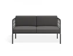 Sevillev2 2seater Charcoalframe Darkgreycushion