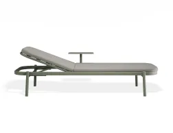 Verano Sunlounge Sidetable Greenframe Lightgreyfabric