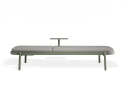P 3b Verano Sunlounge Sidetable Greenframe Lightgreyfabric