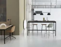 Ambit Rail Muuto 0002 Base High Table Oak Black Ambit Rail