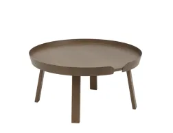 Around Coffee Table Large Stained Dk Brown