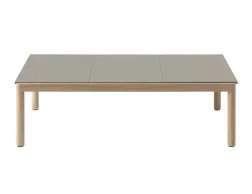 Couple Coffee Table 120 Taupe Oak Plain