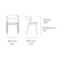 Black Black Refine Leather Seat Cover Side Chair
