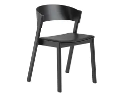 Cover Side Chair Black Refine Black Leather