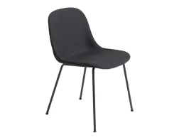 Fiber Chair Upholstered Blk