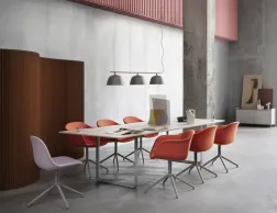 Fiber Chair Upholstered Swivel