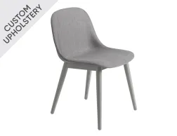 Fiber Chair Upholstery Wood Base