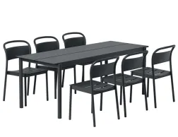 Linear Range Side Chair Black