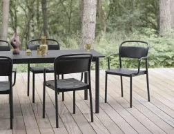 Linear Range Side Chair Black