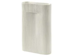 Off White Ridge Vase
