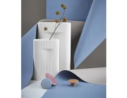 Off White Ridge Vase