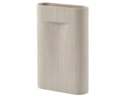 Ridge Vase Beige Large