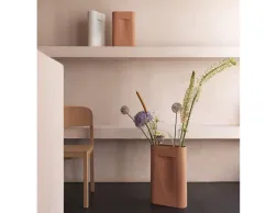 Terracotta Ridge Vase