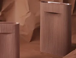 Terracotta Ridge Vase