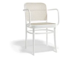 811 Armchair White Cane