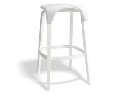 Leaf Barstool Backless Pad Whitepigment Prince