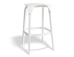 Leaf Barstool Backless Whitepigment