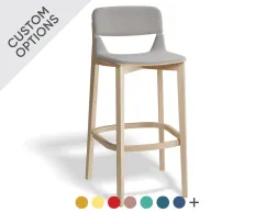 Leaf Stool Upholstered With Back