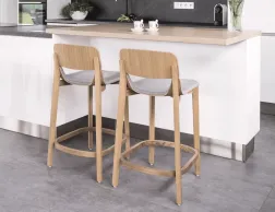 Leaf Stool Upholstered With Back