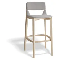 Leaf Stool Upholstered With Back