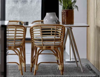 Caneline Blend Armchair With Cushion Lightgrey Zen Lifestyle