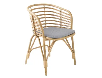 Caneline Blend Armchair With Cushion Lightgreyessence Product