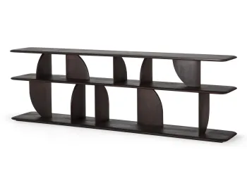 Ethnicraft Geometric Sofa Console Teak Dark Brown 210cm
