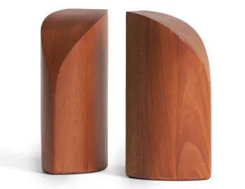 Ethnicraft Pi Bookends Mahogany Natural