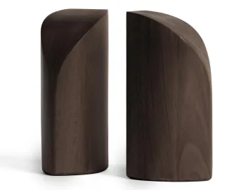 Ethnicraft Pi Bookends Mahogany Dark Brown