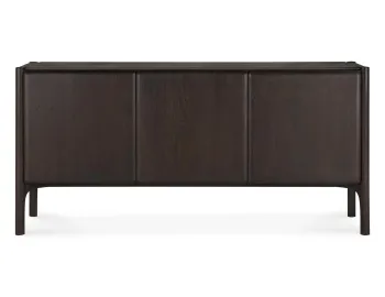 Ethnicraft Pi Sideboard Teak Dark Brown 3 Doors