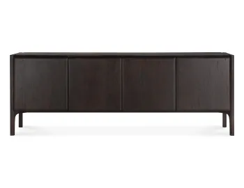 Ethnicraft Pi Sideboard Teak Dark Brown 4 Doors