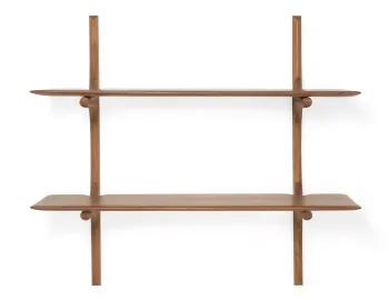 Ethnicraft Pi Wall Shelf Mahogany Natural 2 Shelf