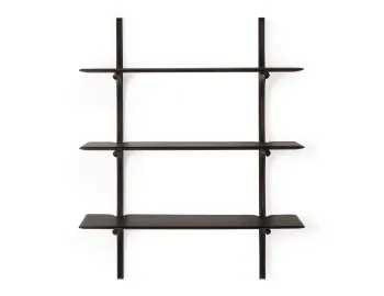 Ethnicraft Wall Shelf Mahogany Dark Brown 3 Shelf